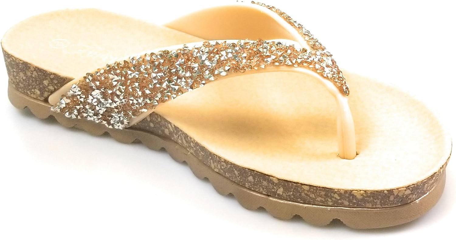 gold flatform sandals