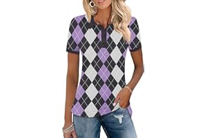 LOMON Womens Golf Polo Shirts Short Sleeve Collared Tops Lightweight Moisture Wicking Tennis Activewear S-XXL