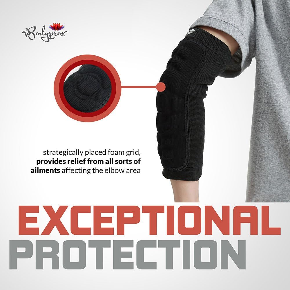 Bodyprox Elbow Protection Pads 1 Pair, Elbow Guard Sleeve : Sports & Outdoors