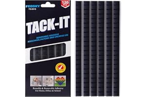 Feosky Adhesive Poster Sticky Tack Putty, Reusable and Removable Adhesive Putty, 120PCS, Mounting Putty for displaying Wall Paintings, Museum Art Photography, Picture, Crafts (Black, Pack of 1)