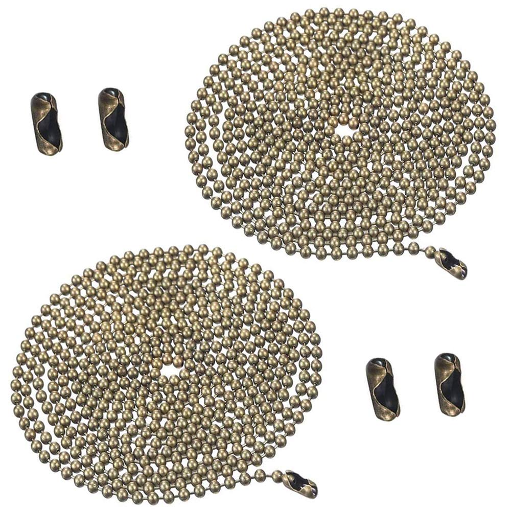 Pull Chain Extension, 2Pack 36" Stainless Steel Fan Chain Extender with 6 Strong Matching Connectors, Strong Bearing & Rustproof #6 Size Pull Chain for Ceiling Fan Pull Chain: Industrial & Scientific