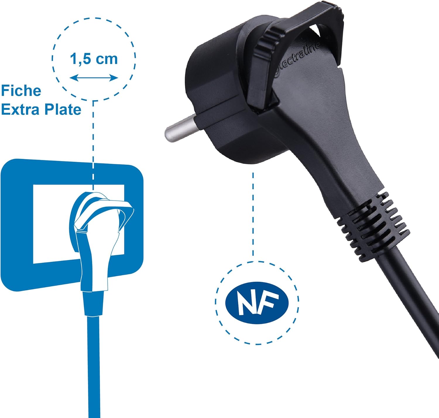 Electraline 355 Bloc Multiprise 8 Prises Avec Interrupteur Cable 1 5 M Amazon Fr Bricolage