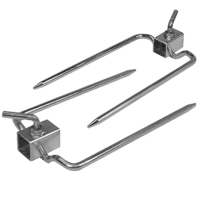 TITAN GREAT OUTDOORS Pair of Rotisserie Forks for 7/8" Square Spit Rod Shoulder