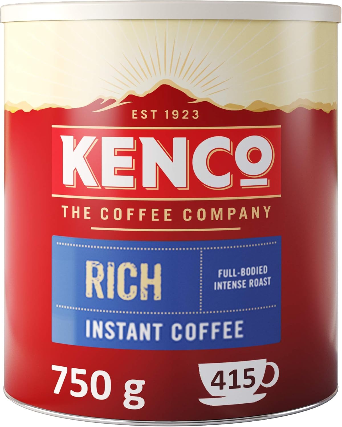 Kenco Rich Instant Coffee Granules, 750g Medium Roast Beans Strong