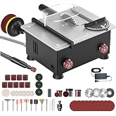Mini Table Saw for Crafts[Dual 795 Motors &amp; Switches] Max 200W/12,000RPM/26mm Adjustable Height Table Saw with Accessories.Gift for Men and Women's Creating Handmade Gifts