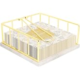 Livabber Flat Napkin Holder, Metal Kitchen Napkin Storage with Weighted Tension Arm Rustic Tissue Paper Dispenser for Counter