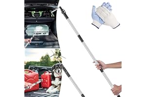 JISLRJ Truck Cargo Grabber, Bed Buddy Truck Tool, Bed Buddies for Truck, Telescoping Cargo Grabber Pickup Truck Bed Retriever Tool (59in)