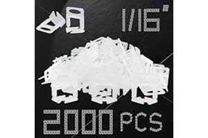 Tile Leveling system Clips 1/16 Inch 2000pcs Tile Leveling Spacer DIY Tiles Leveler Spacers 1.5mm Tile Tools Set Tile Levelin