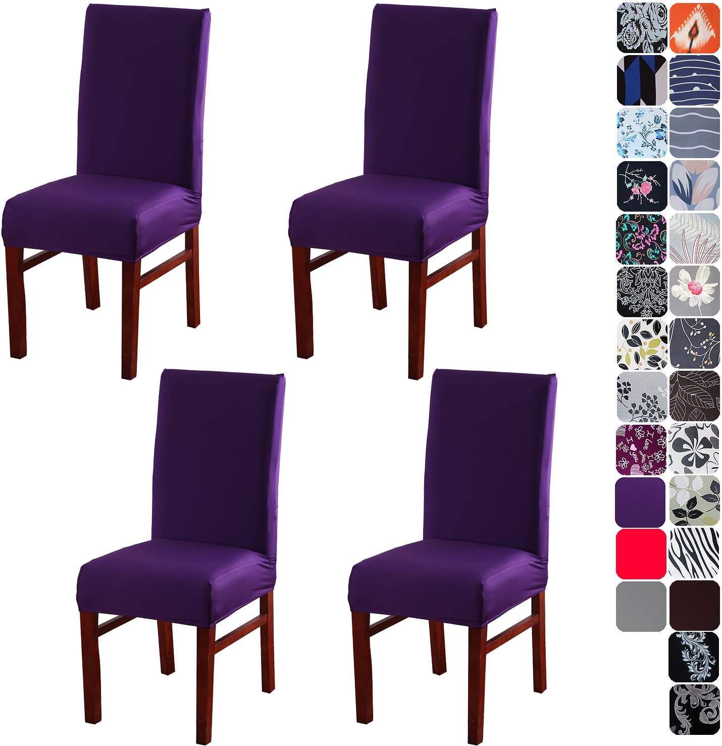 Tavie Dining Chair Covers Set of 4 Stretch Slipcover Elastic