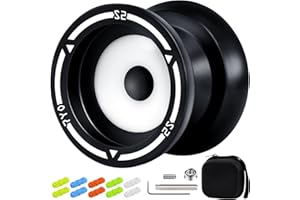 7YO S2 Responsive Yoyo for Kids, Dual Purpose Yoyo Professional Finger Spin Trick Yo-Yo for Adults, Metal Yoyo with 10 Yoyo Strings, Yoyo Case, Unresponsive Bearing, Axle, Bearing Removal Tools