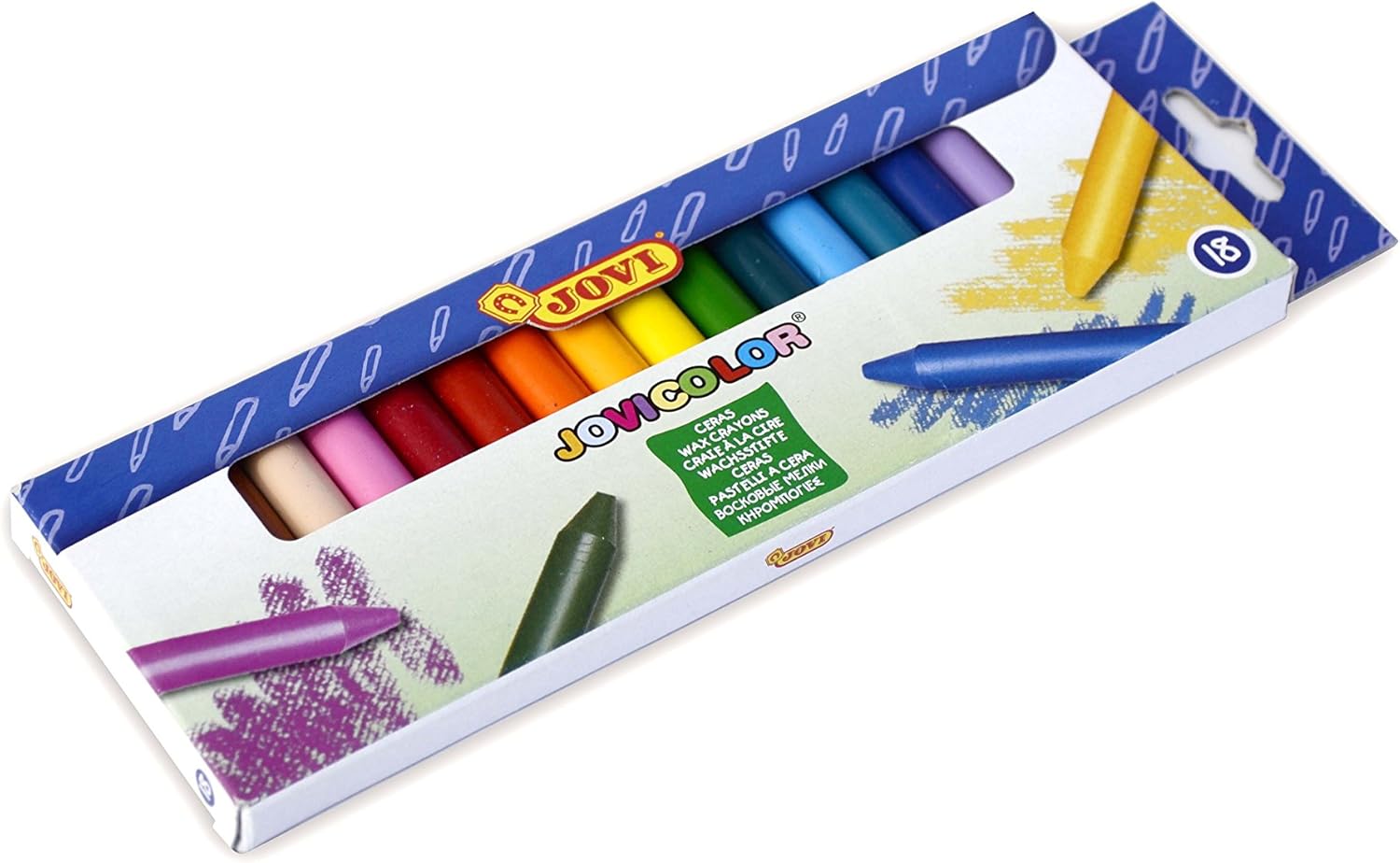 Jovicolor-Ceras, Caja de 18 Unidades, Multicolor, Unica: Amazon.es: Oficina y papelería