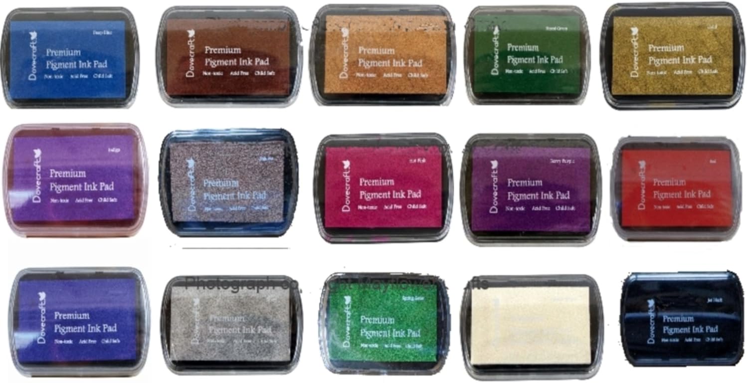 Dovecraft Premium Pigment Ink Pads Set of 15 pads Amazon.co.uk Kitchen & Home