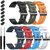 EZMVZKU 26mm Easyfit Straps for Garmin Fenix 8 AMOLED/8 Pro 51mm/7X/7XPro Sapphire Solar Watchands Replacement for Fenix 6X/6X Pro/5X/5X Plus/Enduro 3/2/Quatix 8/epix Pro/Descent Mk3i/Tactix 8 51mm