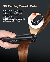 wavytalk Mini Hair Straighteners Ceramic Dual Voltage Travel Accessory Black view 5
