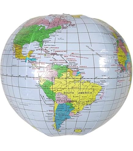 30CM Inflatable World Map Globe Balloon Beach Ball... – Vicedeal - View #4