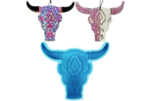 Silicone Molds for Freshies, AITRAI Large Longhorn Car Freshies Mold Cow Silicone Soap Mold for Handmade Soap Resin Casting Car Freshies Chocolates Candies and Christmas Decor