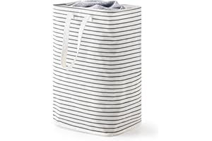 YOUDENOVA 70L Freestanding Laundry Hamper, Collapsible Waterproof Clothes Basket with Easy Carry Long Handle, Washing Bag for Clothes, Toys (1 Pack, Grey)