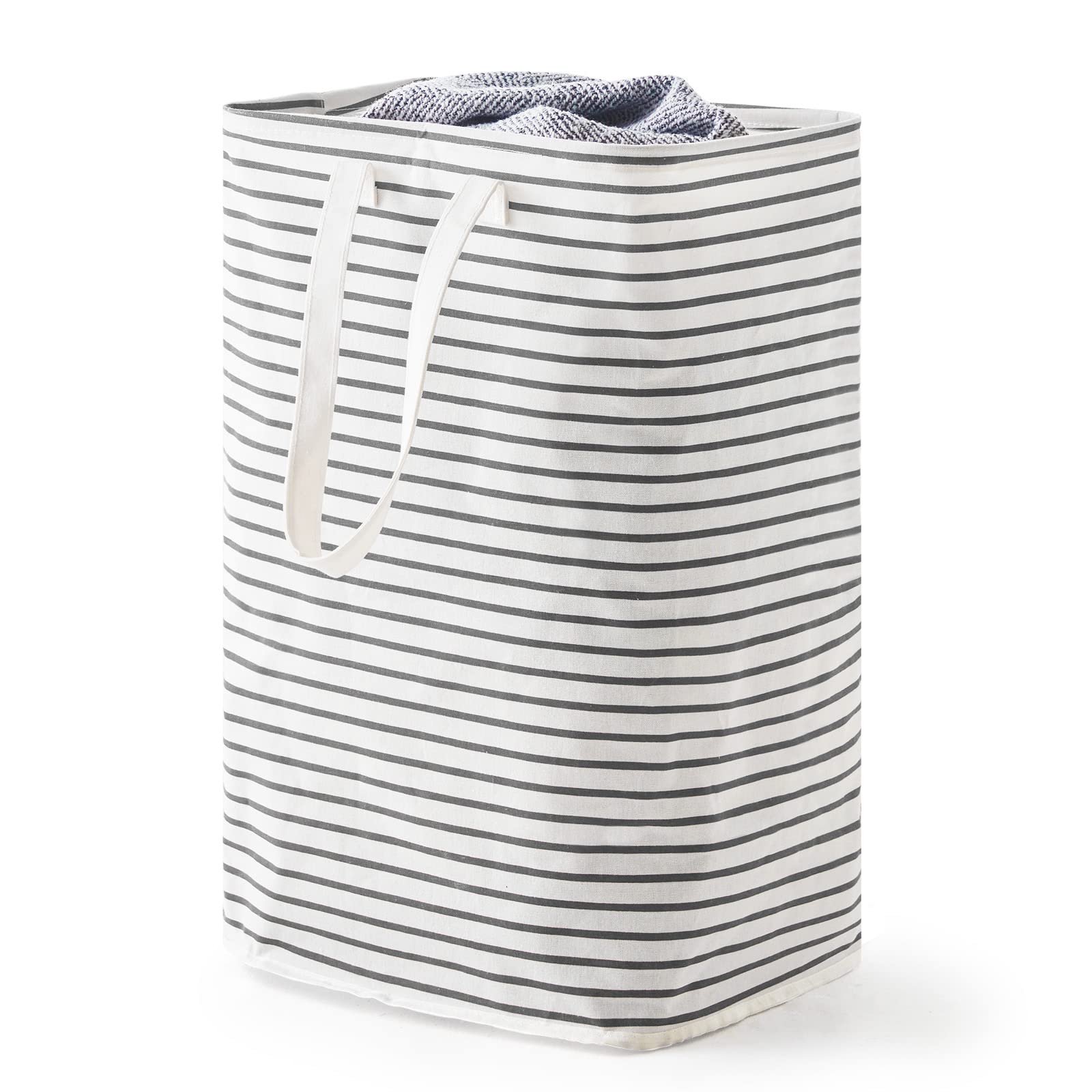 Photo 1 of 70L Freestanding Laundry Hamper, Collapsible Waterproof Clothes Basket with Easy Carry Long Handle, Washing Bag for Clothes, Toys (1 Pack, Grey)