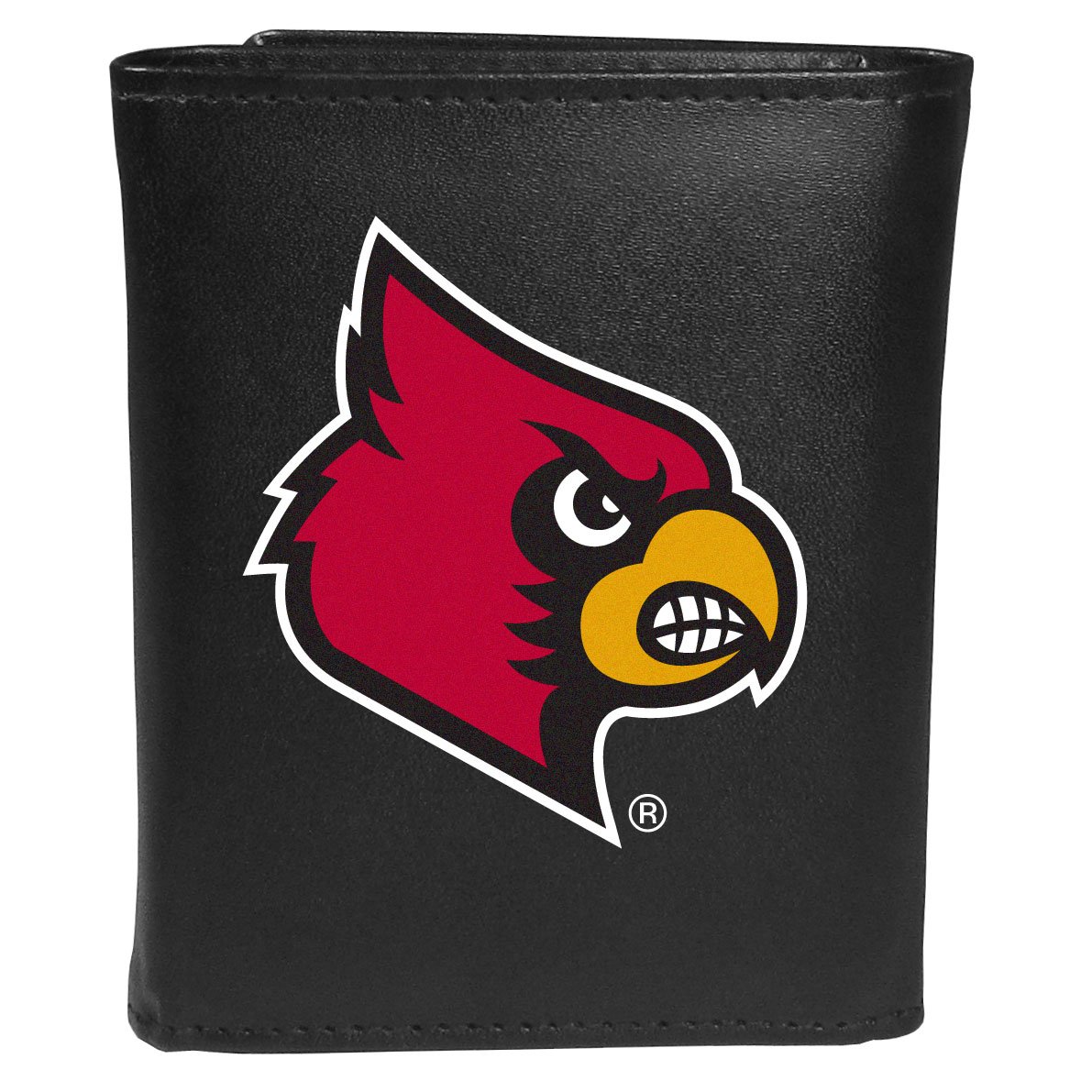 Siskiyou Sports NCAA Louisville Cardinals Tri-fold Wallet Large Logo, Black
