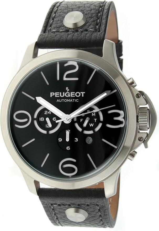 Peugeot Automatic MK912SBK Men's Silver Stainless Steel