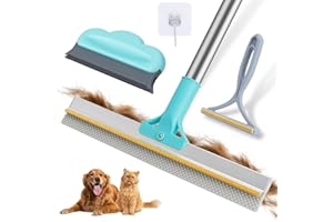 FANCYMOUSE Carpet Rake for Pet Hair Removal Tool, Reusable Pet Hair Remover Broom, Dog&Cat Hair Remover Scraper Rake with 54” Adjustable Long Handle, 3 Pcs Carpet Brush Rake for Rugs, Mats, Couch, Furniture