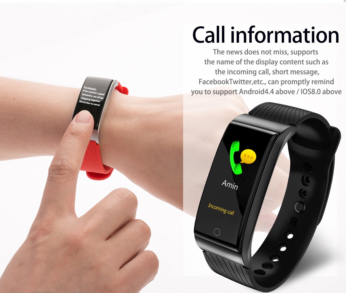 Fitness Trackers - Smart Watch - with Heart Rate Monitor, Waterproof Smart Fitness Band with Step Counter, Calorie Counter, Pedometer Watch for Step Counter for Women Kids Girls (Black)