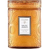 Voluspa Baltic Amber, Small Candle Jar, 5.5 oz, 50 Hour Burn Time, Coconut Wax for Clean Burning, Handcrafted in the USA