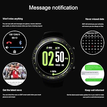 Diggro DI07 Smartwatch RAM 512MB ROM 8GB 3G incorporado Nano SIM ...