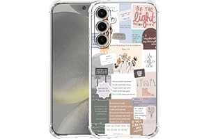 Hsondcn Case for Samsung Galaxy S24 with Christian Design,Christ Jesus Quotes Verse Collage Pattern,Trendy Soft TPU Phone Cover Bumper(S24,Bible)