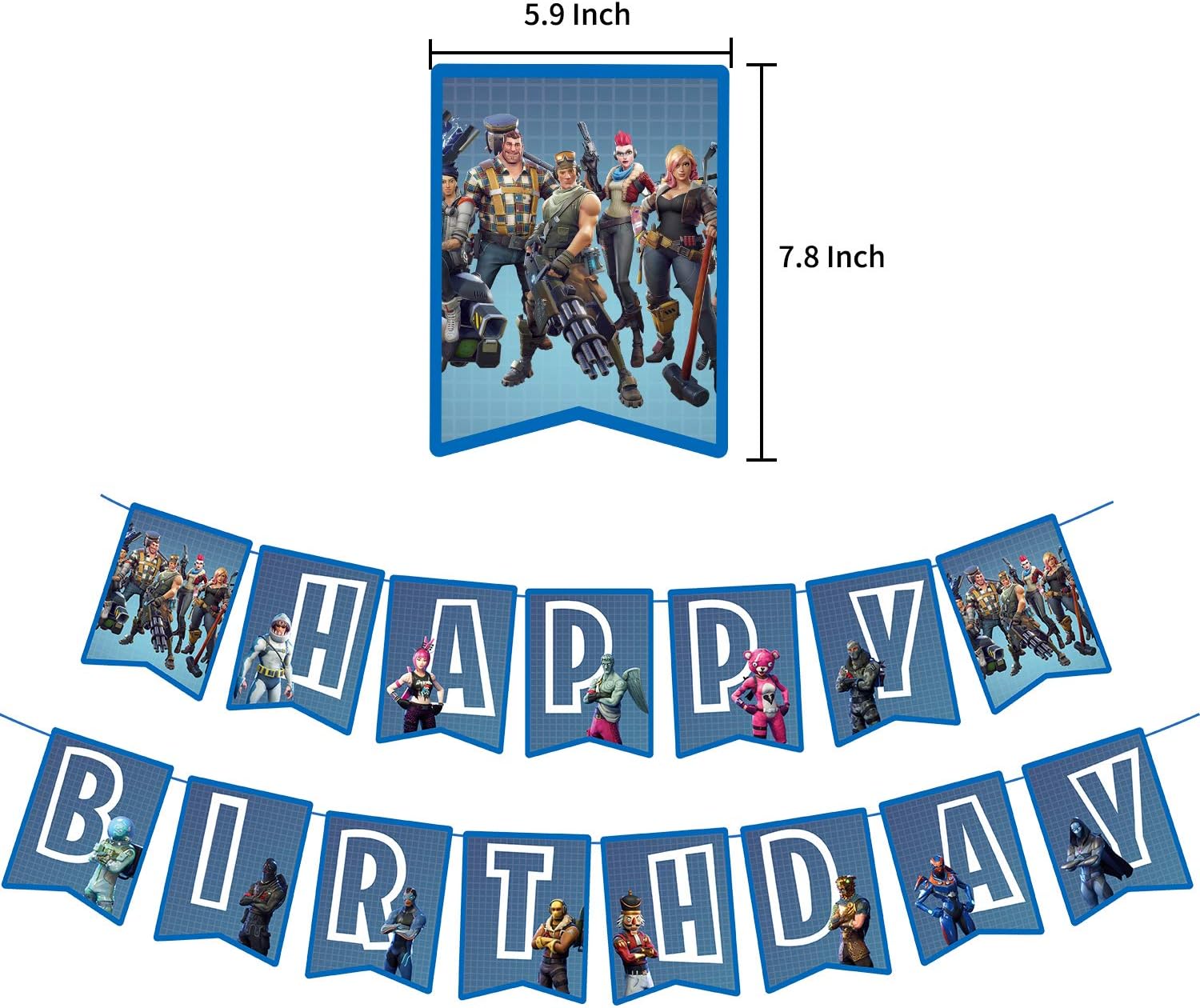 URBAN NIRVANA Party Supplies Set | Happy Birthday Cake Topper Foil & Latex Balloons | Video Game Theme Decorations Supply Kit for Adults, Teens, Boys, Girls and Kids: Health & Personal Care