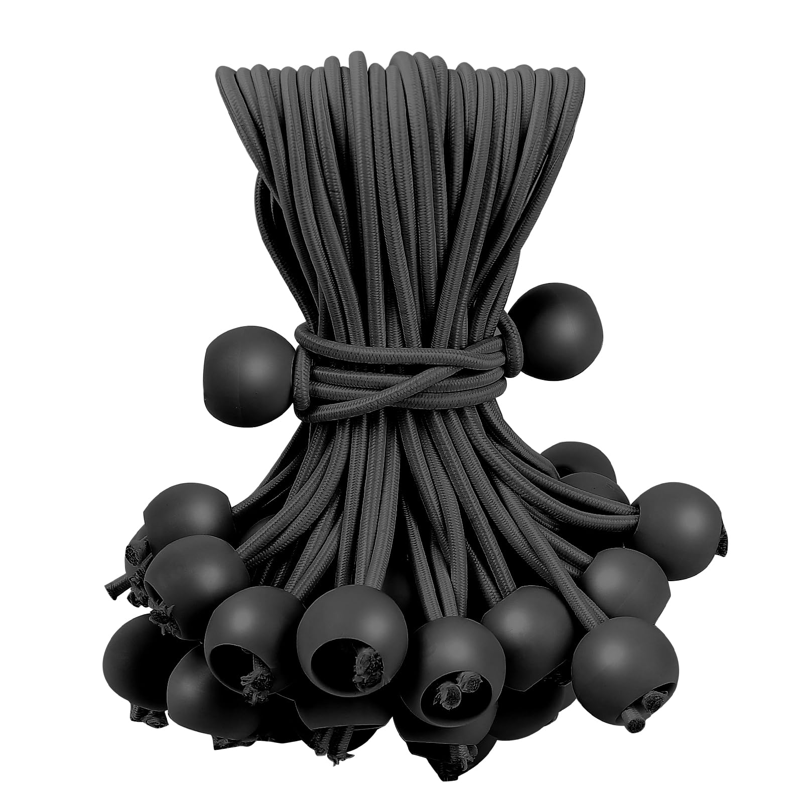 Photo 1 of Skytened 60PCS 6inch Ball Bungee Cords, Heavy Duty Outdoor Bungee Cord with Balls, Tarp Tie Down Bungee Balls for Shelter, Camping, Cargo,Tent Poles UV Resistant