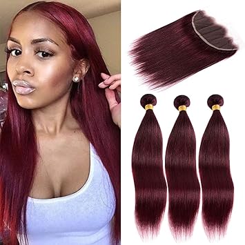 Amazon Com Art Stow Brazilian Straight Hair Bundles With Lace