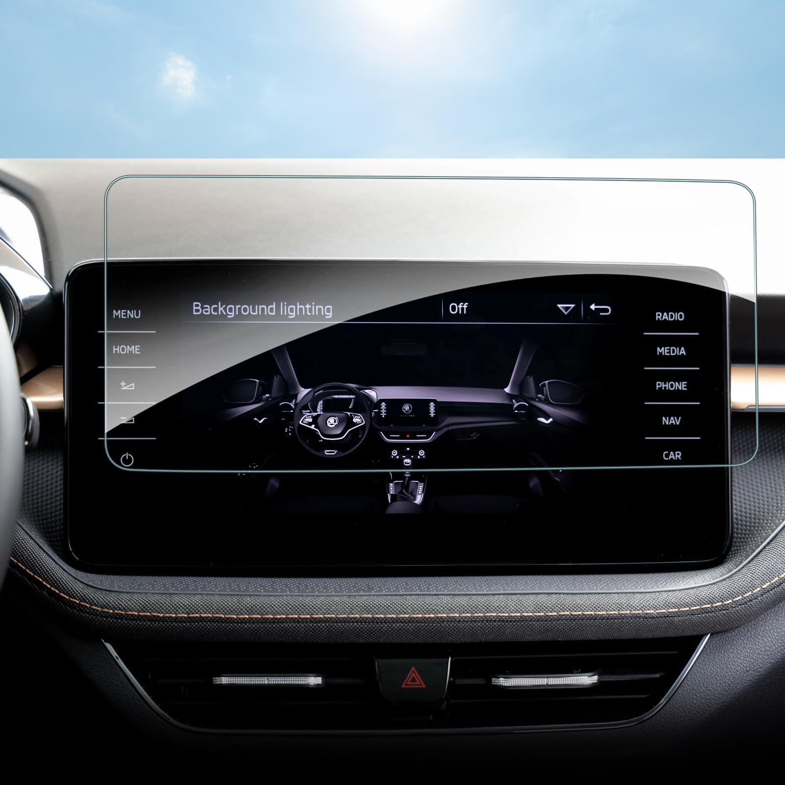 SHAOHAO Navigation Screen Protector Compatible with Skoda Kamiq Facelift 2019-2025/ Skoda Fabia Mk4 2022-2025 9.2" Navigation Screen Protector skoda fabia accessories