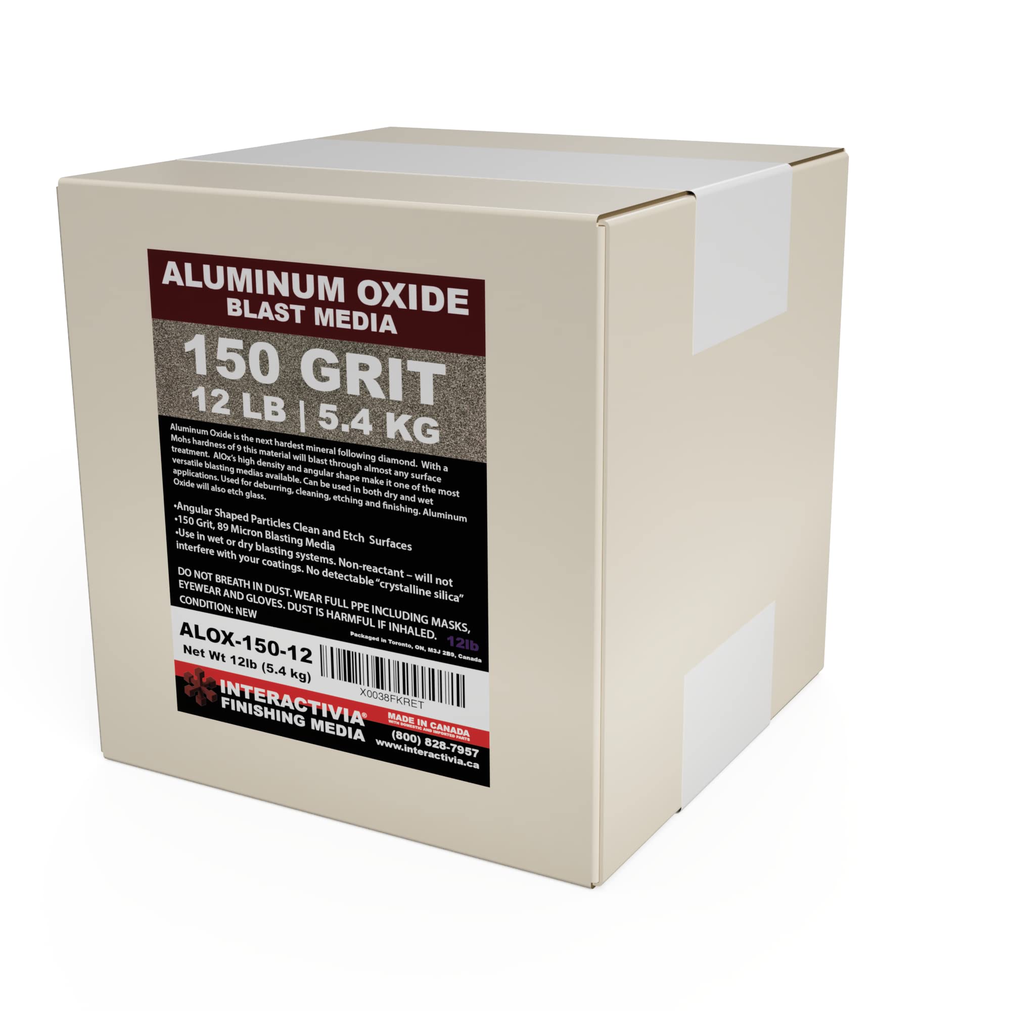 Photo 1 of #150 Aluminum Oxide - 12 LBS - Fine Premium Long-Lasting Sand Blasting Media, High Abrasive Force Sand Blaster Sand for Metal, Glass, Stone or Wood, Sandblasters, Blasting Cabinet, Blasting Guns