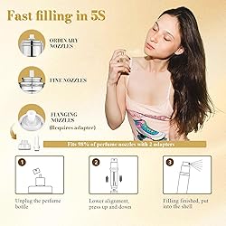 10ml Perfume Atomizer Refillable, 2Pcs 0.34oz