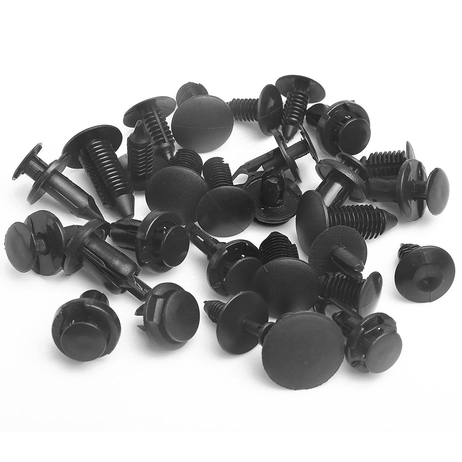 Naisidier 240Pcs Bumper Fastener Rivet Clips Automotive Push Retainer Kit Car Assembly Expansion Screws Set For Toyota Honda GM Ford, Auto Body Clips from 6.4mm-10mm in Black