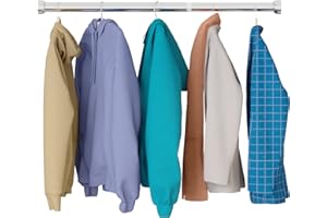 CALCHELE Adjustable Closet Rods, Closet Rods for Hanging Clothes Heavy Duty 30 to 50 Inch for Wardrobes