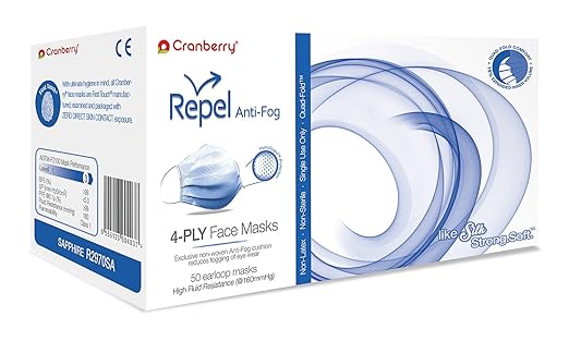 Download Free Cranberry Usa R2970sa Repel 4 Ply Ear Loop Face Mask Anti Fog Sapphire Pack Of 50 Amazon Com Industrial Scientific PSD Mockup Template