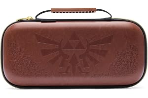 PowerA Case de Proteção para Nintendo Switch 2 - Hyrule Crest, Oficialmente licenciado, Estojo de proteção, Armazena até 10 cartões de jogo, Protetor de Tela acolchoado, Suporte integrado para jogar