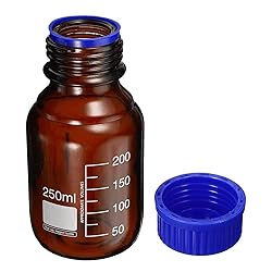 PATIKIL 250mL Reagent Media Bottle, 1Pcs Round