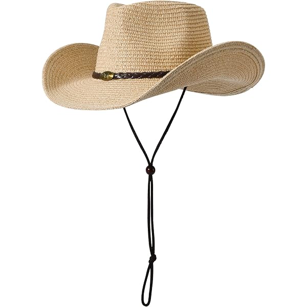 Straw Cowboy Hat Western Cowgirl Hat for Men display picture 2
