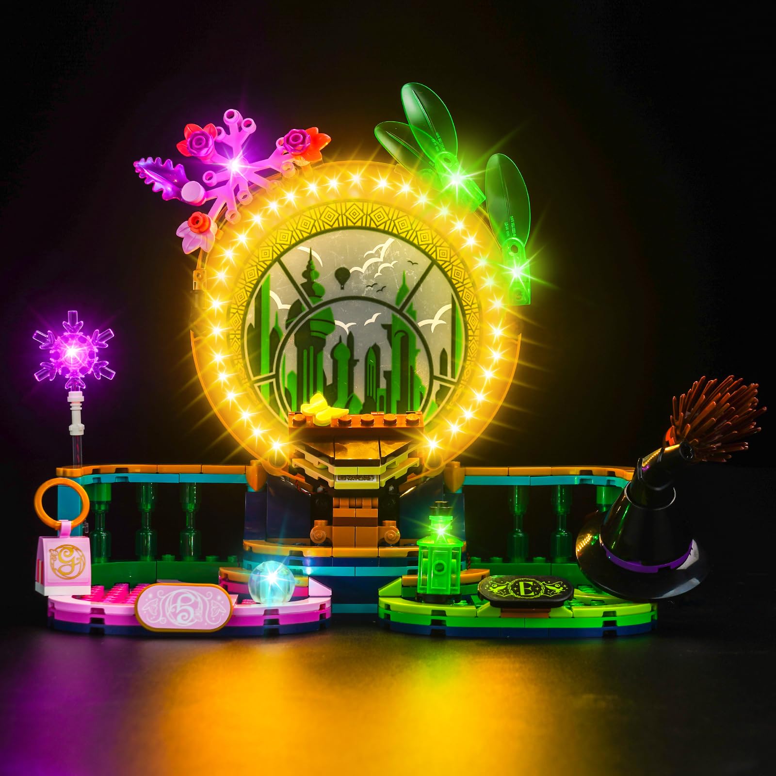 Photo 1 of LocoLee LED Light Kit Compatible with Lego Wicked Elphaba & Glinda Figures 75682, Creative Lighting Set Accessories Compatible with Lego 75682 Wicked Elphaba Figures, No Models Only Light