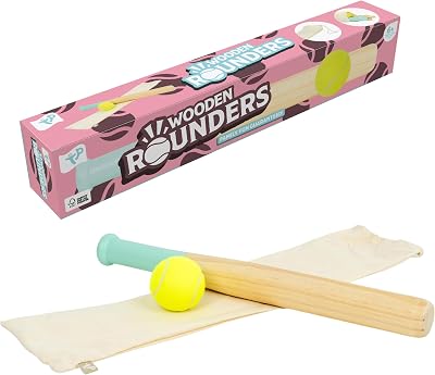TP Toys Wooden Rounders Set FSC Certified Outdoor Garden Game for Kids 6+
