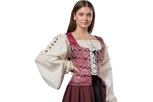 THEPIRATEDRESSING Medieval Wench Pirate Renaissance Cosplay Costume Reversible Peasant Bodice