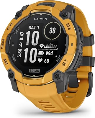 Instinct 3 50mm SOLAR – GPS-Multisport-Smartwatch, 1,1" Display, bis zu 40 Tage Akkulaufzeit, 80+ Sport-Apps, Navigationsfunktion, smarte Features, LED-Taschenlampe, wasserdicht