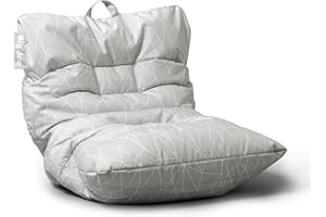 Big Joe Roma Bean Bag Chair, Moonstone Tessellation Lenox, Durable Woven Polyester, 3 feet