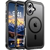 jaroco Magnetic for iPhone 17 Case Heavy Duty Protection Black | Compatible with MagSafe,Military Grade Drop Protection,Translucent Matte,Non-Slip,Shockproof 2-Layer Durable Bumper Case