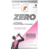Gatorade Zero Thirst Quencher Powder, Strawberry Ice, 0.12 Oz X 8