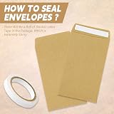 LAMXD 100 Pcs Small Brown Envelopes Kraft Seed Envelopes 6 x 10 cm 2.4 x 3.9 view 2