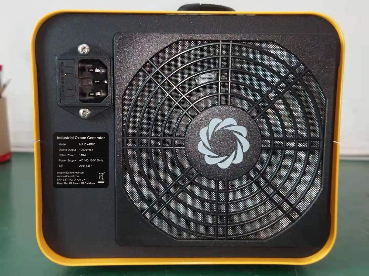 Airthereal MA10K-PRO Ozone Generator - High Capacity O3 Machine for Areas of 3500+ Square Feet, Home Ionizer Odor Remover, Yellow